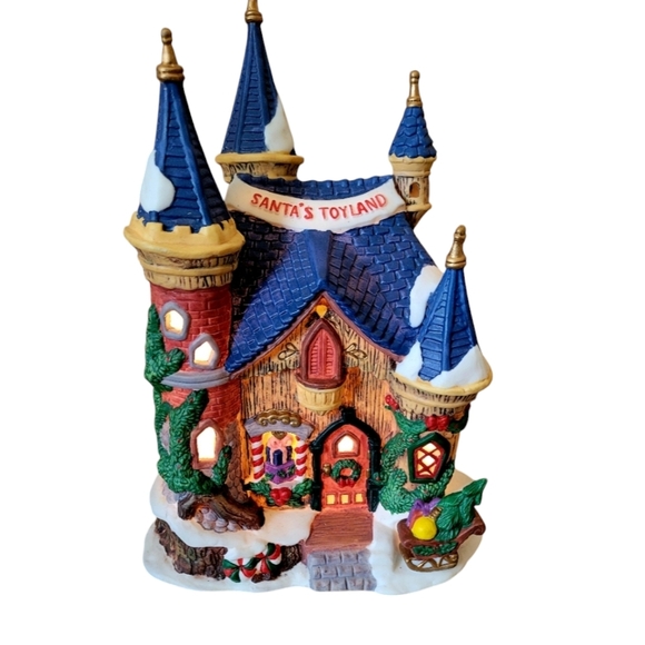 Heartland Valley Village Deluxe Porcelain Lighted House Santa's Toyland Limited - Picture 1 of 9